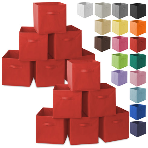 12 Pack Collapsible Fabric Cubes, Storage Bins